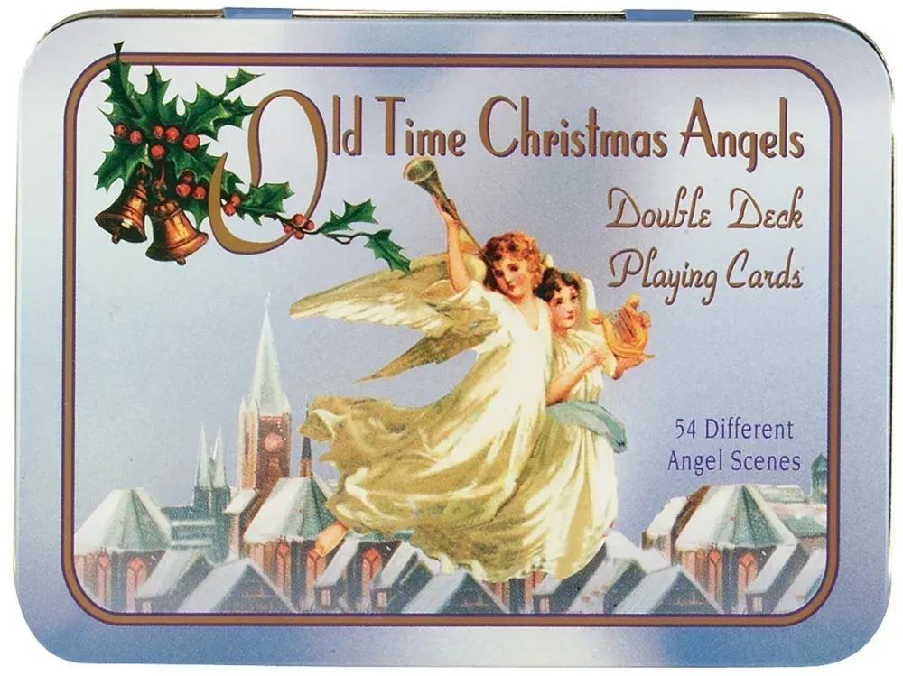 Old Time Christmas Angels Deluxe Double Bridge Deck